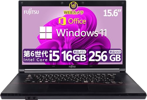 yςݕiz yWEBJ & eʃ16GB & CPU:6Core-i5zxm m[gp\R FMVV[Y 15.6^ Core i5-6200U/SSD:256GB/Windows11/Office/ݒsv/DVD