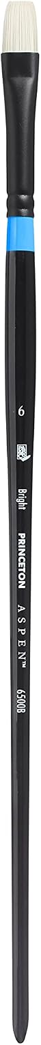 Princeton Aspen Bright Brush, Synthetic, Long Handle, Size 6, 1 Count