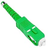 Conector de fibra óptica preparado para ser crimpado en un cable de fibra óptica de 3.0 mm de diámetro.