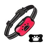 Anti Bark Collars for Dogs Rechargeable, Bark Collar for Small Medium Large Dogs, Dog Barking Collar with Humane Vibrating Beep Training, Stop Dog Barking Deterrent Device 7 Sensitivities(Red)