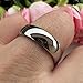 TUTISS 6mm Titanium Rings for Men Women Fashion Jewelry Engagement Wedding Bands Domed Polished Shiny Comfort Fit Size 5.5