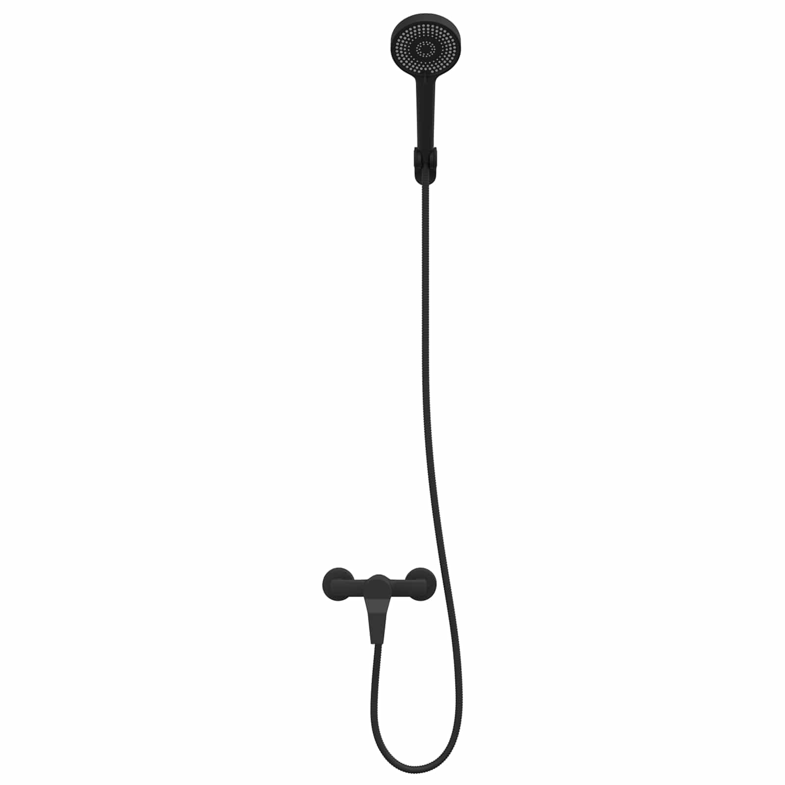 Mangloder Juego de alcachofa de ducha negro G 1 2 pulgadas de latón con 5 funciones, ahorro de agua y antical para bañera, ducha, cabina de ducha, fácil instalación, duradera, alta calidad