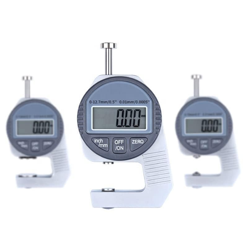 Image of Digital Dial Thickness Gauge - Precision Measurement Tool (0-12.7mm / 0-0.5 inch) (Digital Dial Gauge 12.7mm)