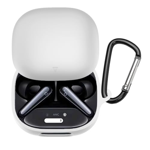 For Anker Soundcore Liberty 4 Pro �P�[�X �V���R���� �S�ʕی� �����h�~ �L�Y�h�~ �ϏՌ� �����[�d�\ �y�ʏ��^ �J���r�i�t��(�z���C�g)
