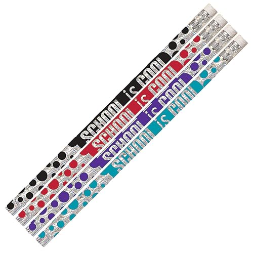 Crayons School Is Cool lot de 12 idéal pour dessiner en classe ou à la maison