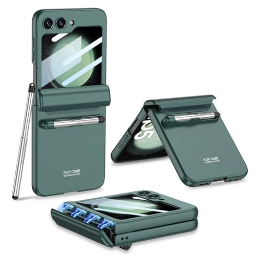 Coque Galaxy Z Flip 5 rigide avec porte-stylet et film de protection arrière