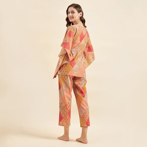 Image of Sweet Dreams Women's Cotton Animal Print Pajama Set Pack of 1