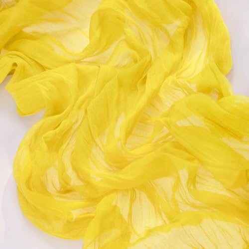 Image of MLMC 2 Pack Yellow Table Runner 10ft Rustic Summer Cheesecloth Table Runner Gauze Cheese Cloth Centerpiece Decororations 35x120 Inches for Wedding Baby Shower Outdoor Picninc Decor