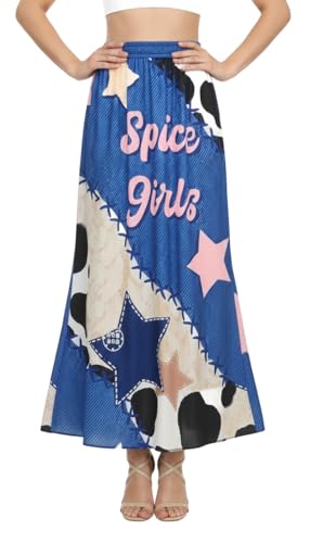 Image of VAGISHA Women's 4-Metre Flared Long Skirt | Skirts for Women Long Length | Long Skirts for Girls | Ethnic & Boho Printed Wear with Elastic Waist | Perfect for Party, Festive & Casual Look