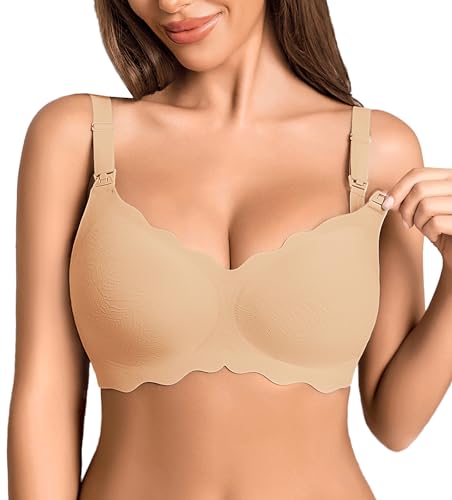 Image of Avidlove Nursing Bras for Breastfeeding Seamless Maternity Bra Wireless Pregnancy Bras Comfort Sleep Bralette with Support