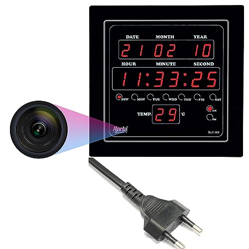 Image of Spy Mission Spy Camera Digital Clock, Security 32GB inbuilt Memory Motion Activated While Recording no Light Flashes WiFi Indoor 4K Home Security Camera Small Hidden Camera & Discreet Surveillance