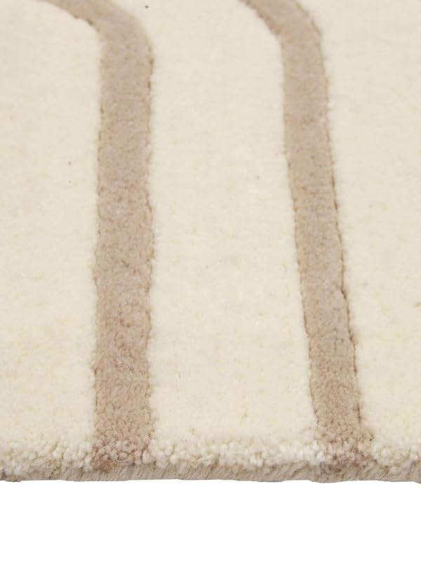 Image of Hand Tufted Modern Design Exported Collection High Low Pattern Wool Carpet for Living Room, Bedroom & Hall (Multi H, 7 x 10 Feet)