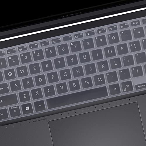 Image of Saco Laptop Keyboard Cover Skin for 2022 OLED ASUS Vivobook X1405ZA, Vivobook S14 Flip TN3402QA / S3402ZA, Zenbook 14 UX3402ZA 14 Inch OLED Thin and Light Laptop (Not Fit for K3400 M3401)