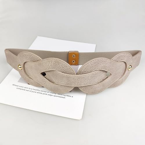 Elastic Waist Belt for Women Ladies Female Stretch Waist Strap with Snap Buckle for Dress Shirt Coat4