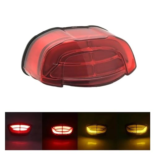 Clignotant LED moto résistant aux vibrations avec feu stop rouge intégré - 4