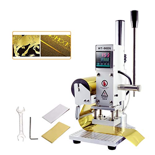 Máquina de Estampado en Caliente Máquina de Estampado en Relieve Máquina de Bronceado que Arruga Impresora de PVC de Cuero con Hot Stamping Papel 5x7cm/ 8x10cm/10x13cm