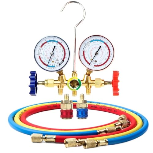 Manómetro Aire Acondicionado 3 vías con manguera kit de medición gas