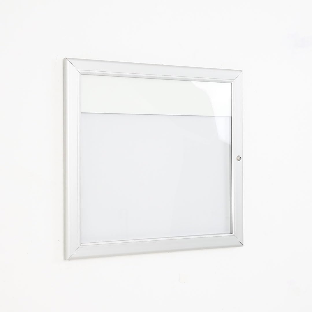 Danieli - Bacheca Magnetica con Anta Chiusura a Libro con Chiave da Muro - Bacheca per esterno con Pannellino Personalizzabile (2x A4)