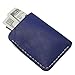 Handmade Two-Tone Leather Card Holder Wallet for Men | Slim Front Pocket Design (Navy Blue & Brown) | 2 Card Slots (brown)