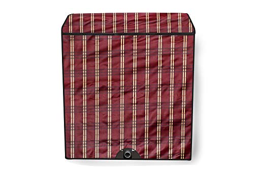 Image of Stylista Washing Machine Cover Compatible for Whirlpool 10.5 kg semi Automatic ACE 10.5 XL Plaid Red