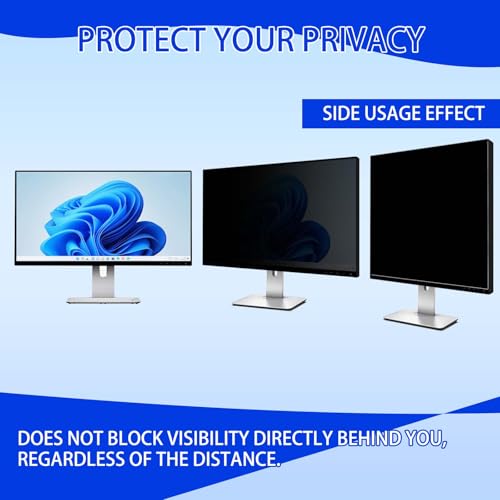 Ceydebne [2 Pack] 27 Inch Privacy Screen Protector - 95% Blue Light Blocking, Anti-Glare Monitor Filter for 16:9 Widescreen - Anti-Scratch Privacy Shield