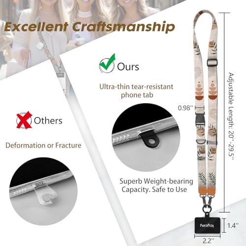 Image of Icycay Phone Lanyard Crossbody Strap Neck Adjustable Teacher Women Abstract | for Cell Phone Case Keys ID Badges, Anti Theft, Multifuctional, Cute Phone Holder, Travel Hiking Essential Accessories, Gifts