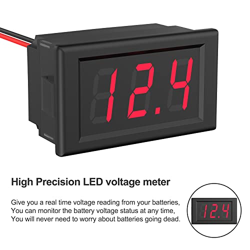 Voltmetro Digitale LED 2.5~120V | Display Per Auto, Moto, Pannello | Universale - Foto 3