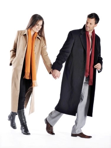 Cashmere Boutique: Men's Full Length Top Coat in 100% Pure Cashmere (Color: Black, Charcoal, Navy | 38/40/42/44/46/48/50)2