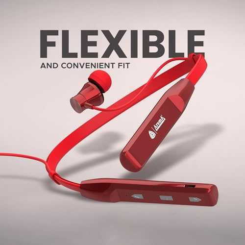 Image of AROMA NB119 Tune Upto 48 Hours Playtime*, Fast Charging, Dual Pairing, Bluetooth Neckband