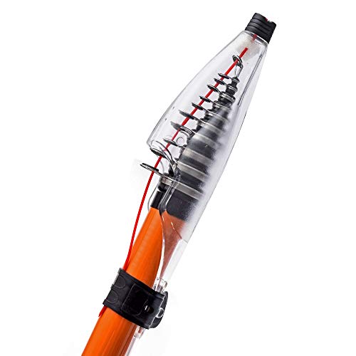 KTESL Portátil 2.4M 2.7M 3.0M 3.6M 4.5M 5.4M 6.3M Super Hard Rock Carbono Telescópicas Cañas De Pescar Spinning Pesca Mar Rod Trole (Length : 5.4 m)