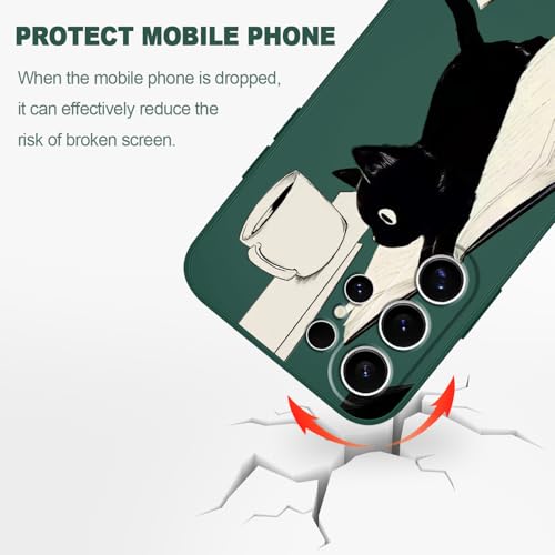 Coque Samsung S25 Ultra originale légère - Motif chat vert - 5