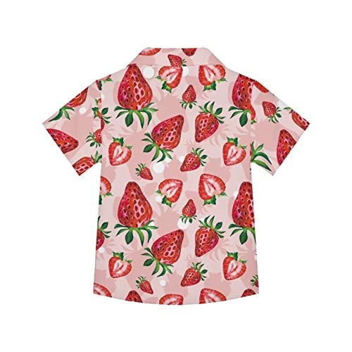Casual Hawaiian Shirts for Boys Lapel Short Sleeve Button Down Aloha Shirt Men Tropical Summer Beach Kids Shirt for Holiday2