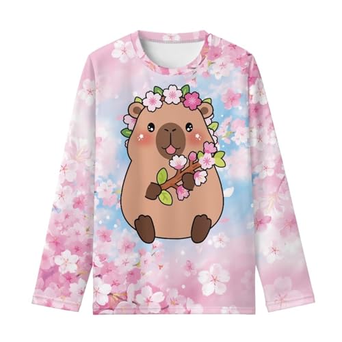 Image of Kids Long Sleeve Shirts for Girls 3-16 Year Old Cute Clothes for Teen Girls Casual Workout Tops