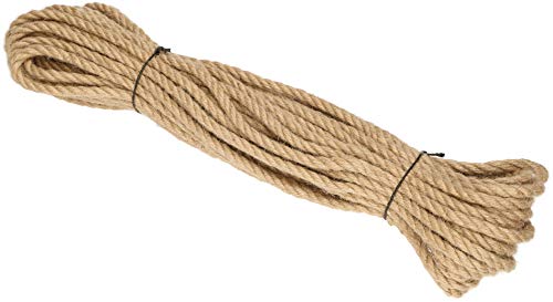 KOTARBAU® Cuerda de Yute Natural de 8 mm x 50 m, Cuerda Fuerte para Bricolaje, jardinería, Manualidades, Cuerda Resistente para Embalaje, Cuerda Yute Gorda para Vallas, separación de Espacios