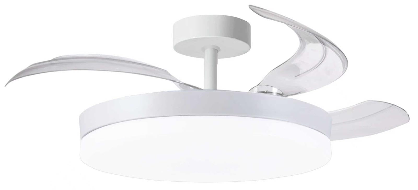 BEL AIR HOME - Ventilateur de plafond ARES, moteur DC, LED 36 W et télécommande, 3 pales pliantes, chambres et salles à manger (ARES MINI)