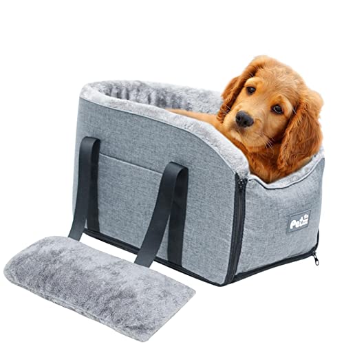 Assento para cães console central para cães e gatos pequenos, viagem portátil, assento segurança rem