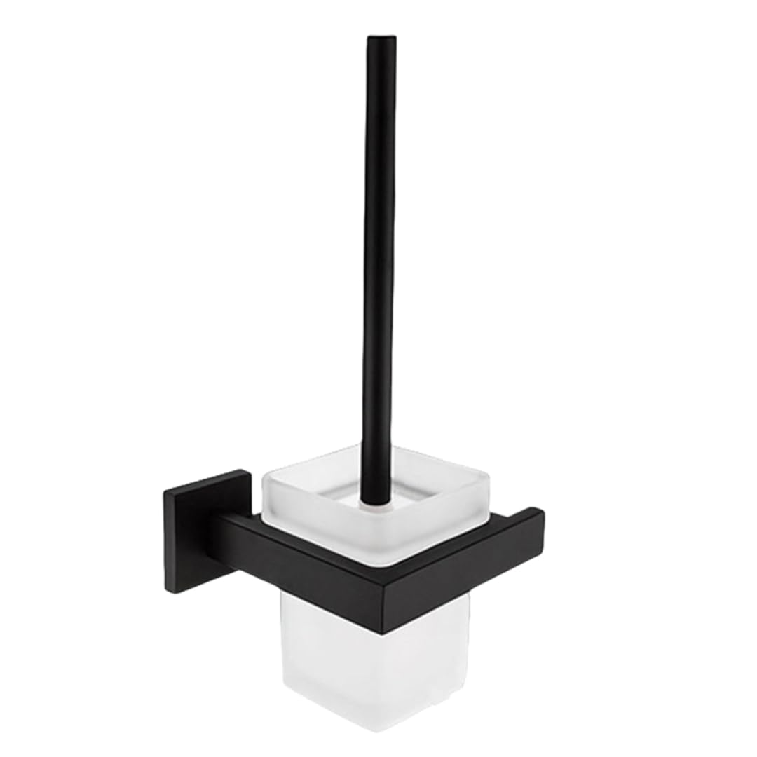 Porte-brosse de toilette MB noir et ensemble d'accessoires de salle de bain en acier