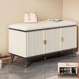 Schuhbank mit gepolstertem Sitz, Organizer für Flur, Eingangsbereich, Schlafzimmer, funktionale...