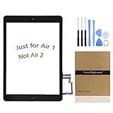 【Completa pantalla】Repuesto de pantalla para iPad air + botón de inicio + herramientas + adhesivo preinstalada.