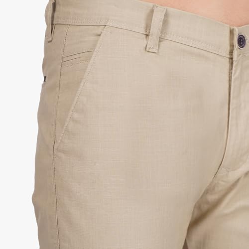 Image of Men's Regular Fit Linen Trousers | Slim Fit Lightweight Casual Pants | Stylish Dress Pants for Office or Travel | Premium Luxury Linen Trouser Pant with Breathable Comfort