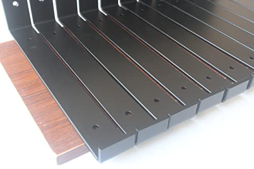 12 Pack - 11.25"L X 6"H X 1.5"W J Lip Shelf Bracket Rustic Industrial Farmhouse Iron Metal Wall Floating Shelf Bracket Metal Shelf Bracket, Industrial Shelf Bracket Shelf Supports With Screws #TOP2