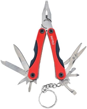 Sheffield 58145 12-in-1 Keychain Multi-Tool