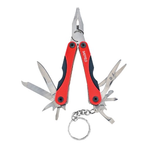 Sheffield 58145 12-in-1 Keychain Multi-Tool