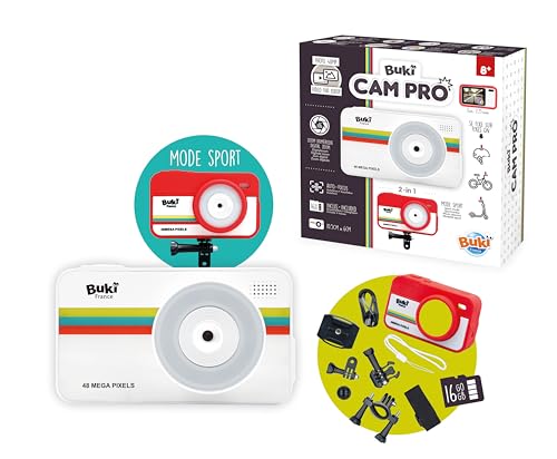 Appareil Photo Enfant 2 en 1 48MP & Vidéo 1080P – Mode Voyage & Sport – Zoom X16, Écran 7cm, Filtres, Coque Silicone, Accessoires, Carte SD 16Go, USB-C – Dès 8 Ans