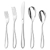 Danialli modern marettimo silverware set 1810 stainless steel flatware set for elegant dining dishwasher safe cutlery set 40 piece  urban country home decor