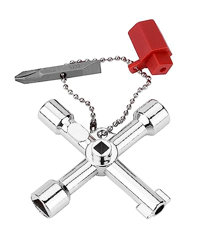 WenTigDY Chave universal 4 em 1, chave cruzada universal multifuncional com ferramentas de liga de z