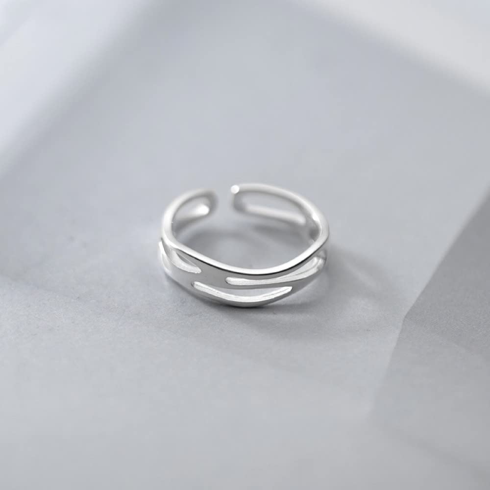 Ringen Zilver,S925 Sterling Zilver Geometrische Vormen Ring