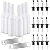Lounsweer 6 Sets Bartender Practice Bottle with 12 Stainless Pourers, 25 Oz/ 750 ml Bartender Kits Performance Bottle Training Bar Liquor White Decorative Shaker for Bar Pub Wine Cocktail