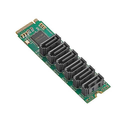 Adaptador M.2 PCIe 3.0 para ampliar almacenamiento en servidores domésticos con 6 puertos SATA