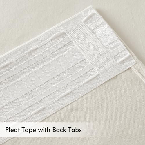 Image of MIULEE Ivory White Velvet Pinch Pleat Blackout Curtains W52 X L108 Inches